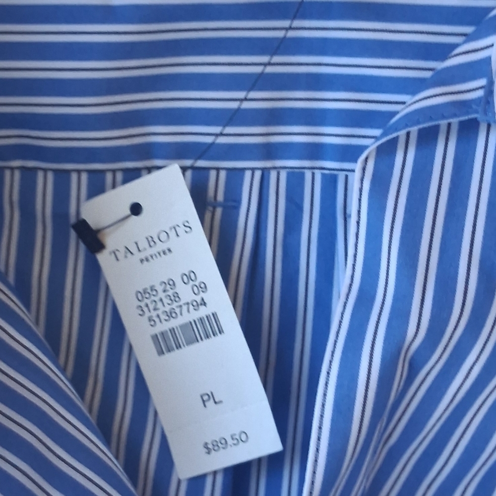 Talbots Blue Striped Women Shirt